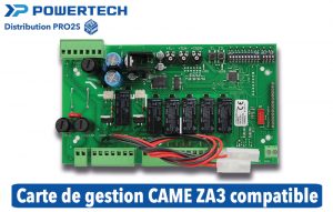 Carte de gestion verte CAME A3 est une carte de gestion compatible avec la carte CAME ZA3 et CAME ZA3P.